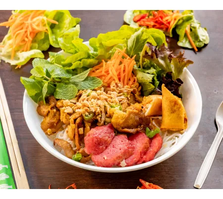 Sugarcane (minced) prawn vermicelli salad