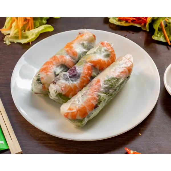Pork and Prawn rice paper rolls